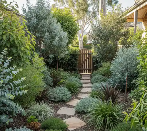 Lush small front yard
