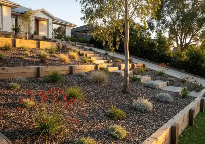 Sloping front yard landscaping ideas